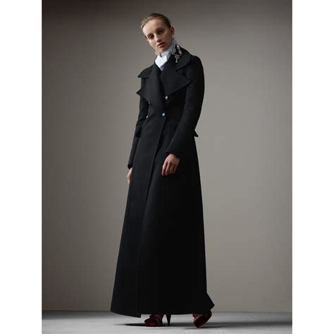 burberry felted wool full length tailored coat|Burberry wool coat outlet.